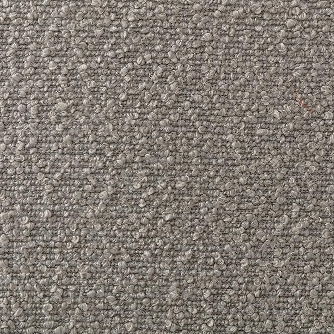 24'' Boucle Bar Stools Set of 3, Grey Bar Stools with Backs, Counter Height Bar Height Stools for Kitchen Island, Upholstered Bar Chairs