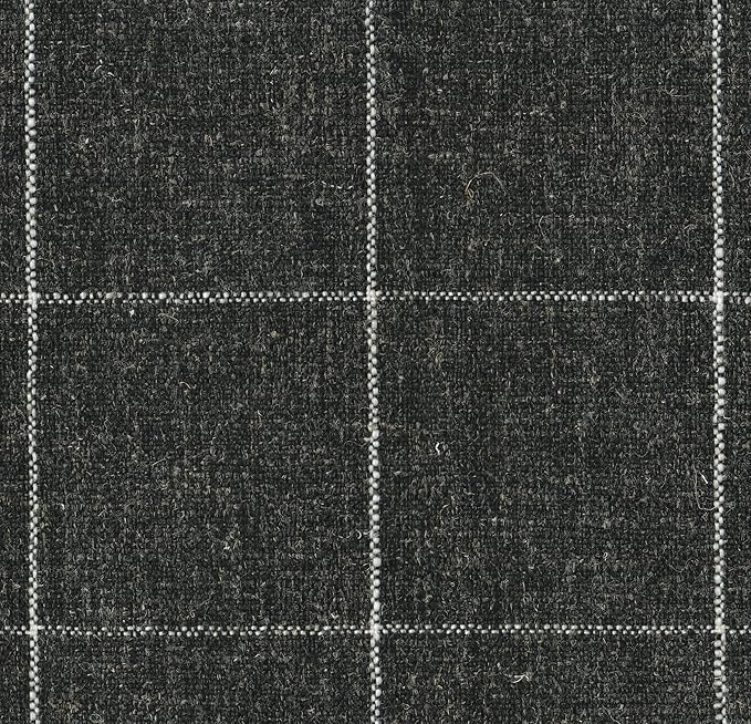 Homepop Home Decor | Upholstered Classic Swoop Arm Accent Chair | Accent Chairs for Living Room & Bedroom | Decorative Home Furniture, Black Windowpane