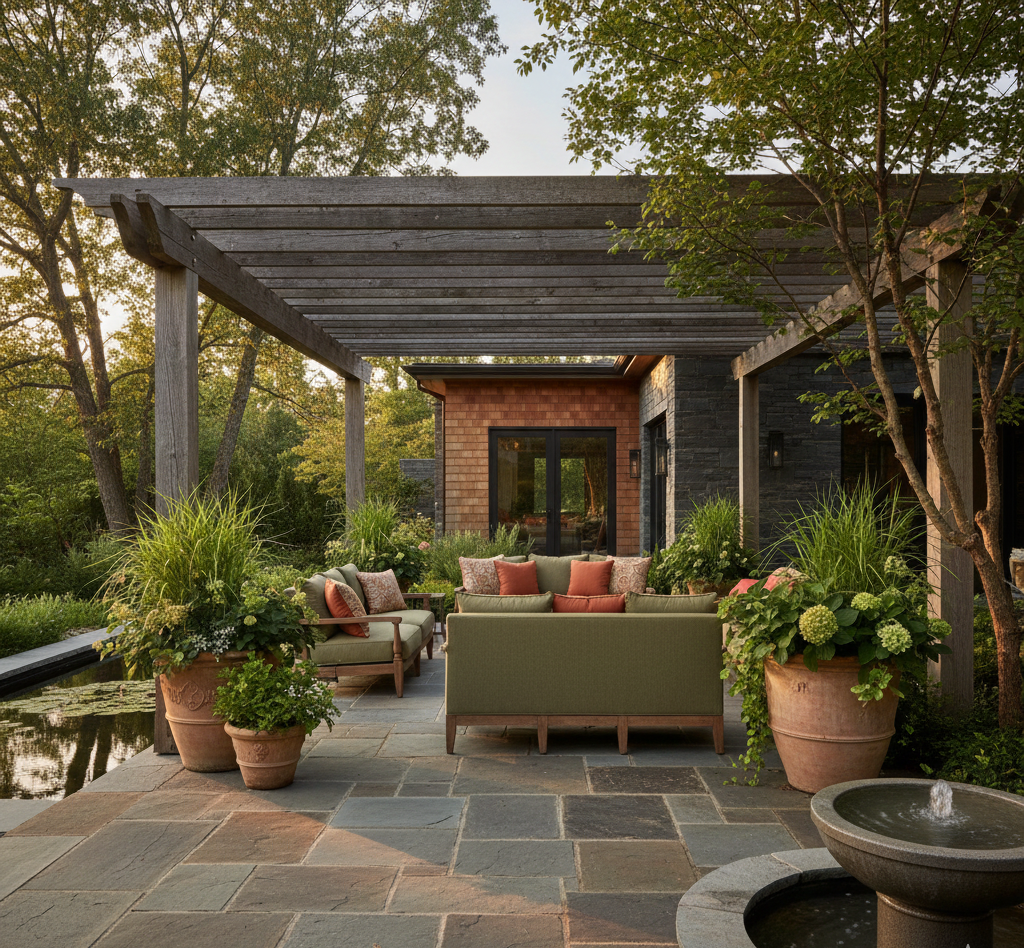 Earthy Material Palette for Outdoor Harmony