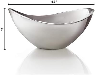 Nambé Butterfly Bowl - 6 Inch Small Decorative Accent Dish, Elegant Sculptural Design with Upward Curved Sides - Display Bowl for Candies, Keepsakes & Table Centerpiece, Alloy & Crystal