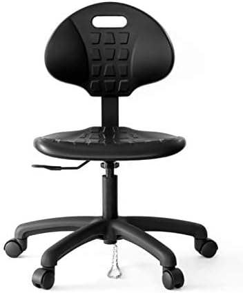 Chair Master - ESD Anti Static Ergonomic Polyurethane Chair Adjustable Height Heavy Duty Easy to Clean for Research, Laboratory and Cleanroom (.Standard Casters, Medium Chair)