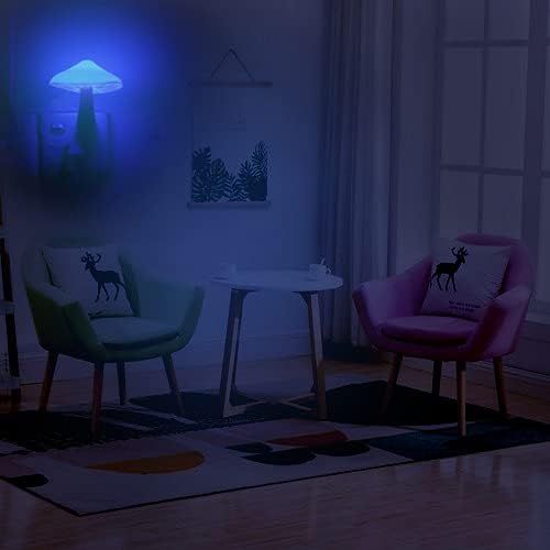 AUSAYE 4 Pack Plug in Night Light Sensor Light, Color Changing Mushroom Light LED Nightlights for Kids, Adults, Bedroom, Bathroom,Hallway, Stairs, Kitchen