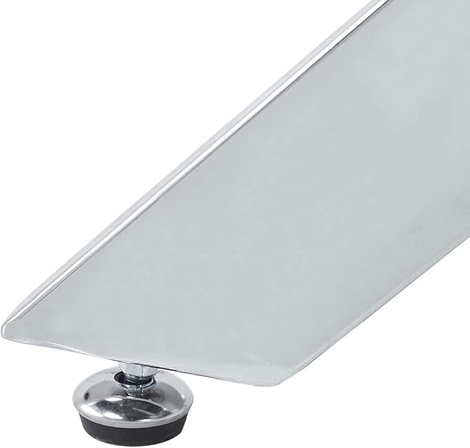 Tempered Glass Dining Table 48 Inch Mordern Rectangular Kitchen Table with Black Metal Legs for Dining Room Kitchen