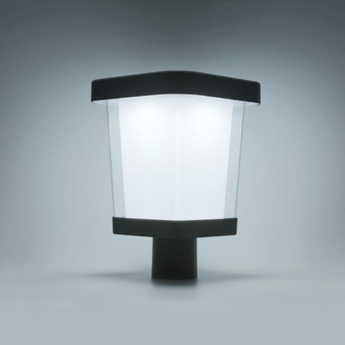 Gama Sonic Halo Outdoor Solar Post Light – 300 Lumen Dual-Color LED Fixture for 3-Inch Poles, (315i90012)