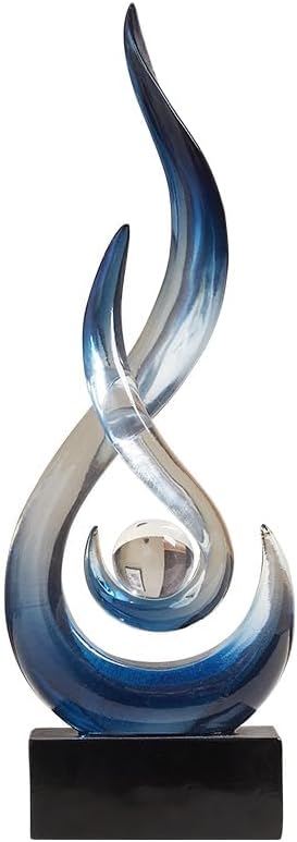 Modern Abstract Art Table Decoration,Resin Gold Statue Modern White Ornaments for Living Room Great Gift Idea Home Decor 5 * 2.5 * 10.5 inch,Collectibles