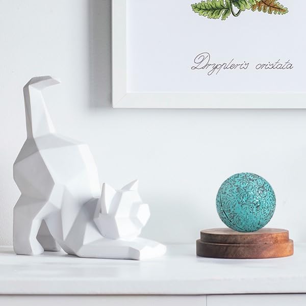 Everydecor Metal Decorative Sphere for Home Decor - Decorative Balls for Shelves, Centerpiece Bowls, Bookshelf - Decoration Orbs Accents for Living Room, Bedroom - Vintage Blue Shelf Spheres