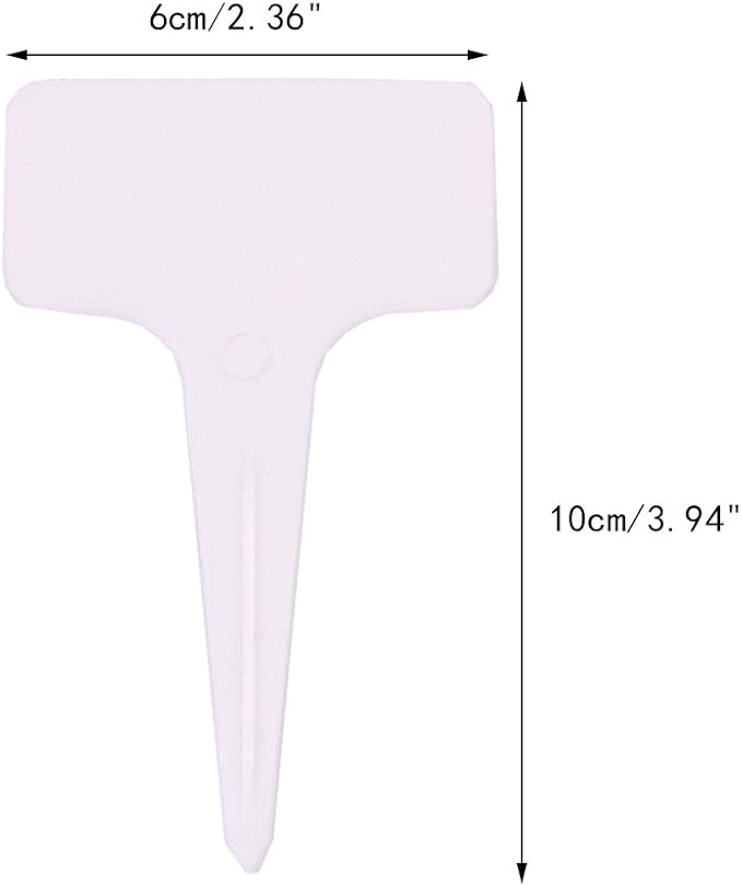 KINGLAKE Plant Labels,100 Pcs Multicolor Waterproof Plastic Plant Tags T-Type Nursery Garden Labels 6 x10cm,5 Colors