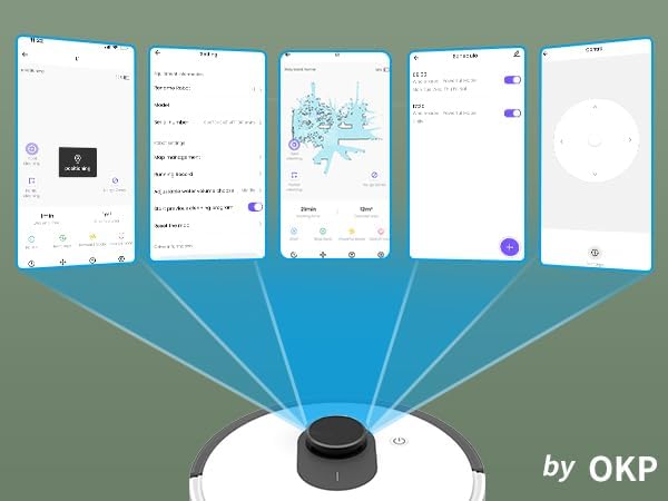 OKP Life Lidar Robot Vacuum Cleaner 4000Pa Suction Power, No-Go Zone, LiDAR Navigation, Smart Mapping Home Robotic Vacuum, Self-Charging, Wi-Fi/APP/Alexa Control, for Pet Hair, Carpet, Hard Floor