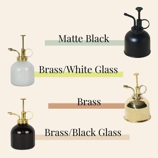 Modern Sprout Plant Mister, 8 oz Indoor Watering Can, Aesthetic Plant Sprayer & Water Mister Spray Bottle, Garden Watering Can for Seed Starting, Vintage-Inspired Gift for Green Lovers - White