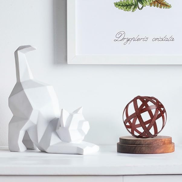 Everydecor Metal Decorative Sphere for Home Decor - Decorative Balls for Shelves, Centerpiece Bowls, Bookshelf - Decoration Orbs Accents for Living Room, Bedroom - Distressed Red Shelf Spheres