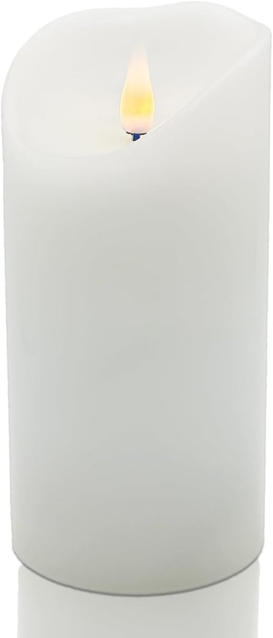 Flameless LED Candles (White, 6 Inch)