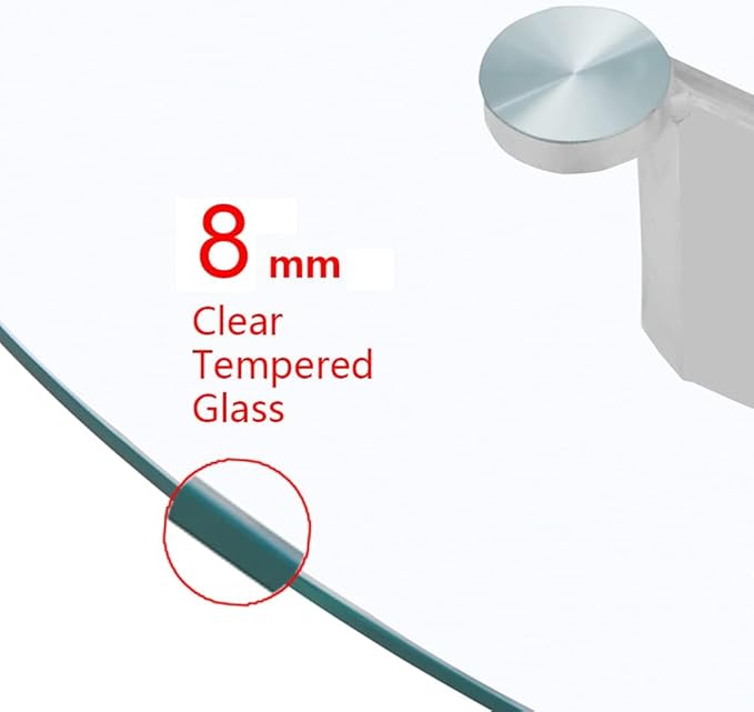 Glass Dining Table, Modern Kitchen Table 36" Small Round Dining Table for Apartment Kitchen Dining Room,Tempered Glass Table Top