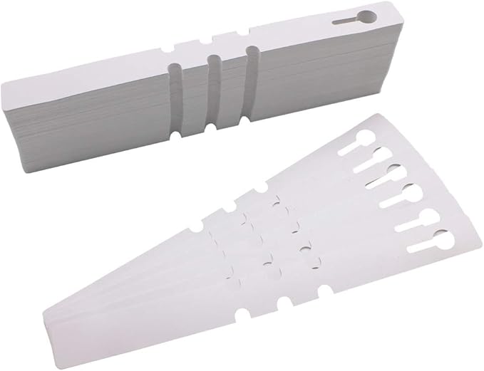 Mziart 200Pcs Plastic Plant Labels Wrap Around Tree Tags, Adjustable Nursery Garden Labels Plant Tags with Large Writing Surface, White