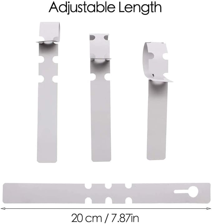 Mziart 200Pcs Plastic Plant Labels Wrap Around Tree Tags, Adjustable Nursery Garden Labels Plant Tags with Large Writing Surface, White