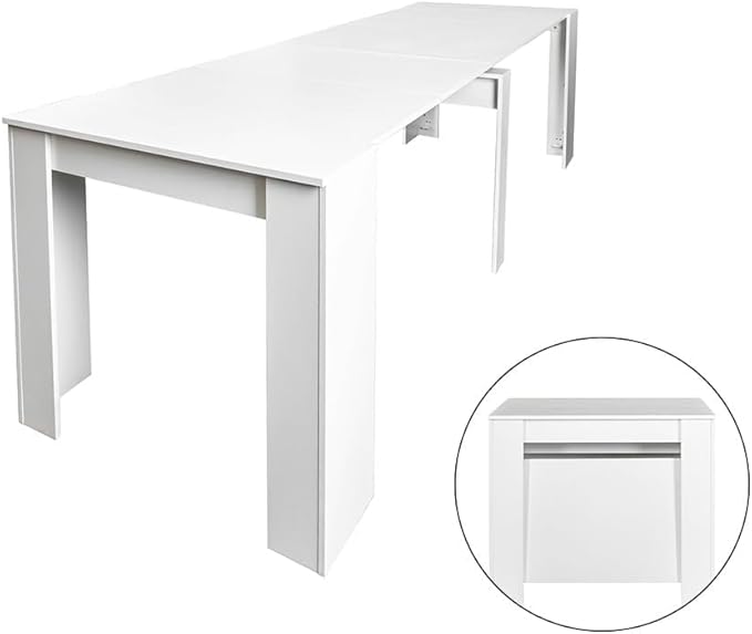 Extendable Console Dining Table for 6-10, 20"-99" Modern Extendable Dining Room Table with Storage for Small Spaces, Easy Assembly