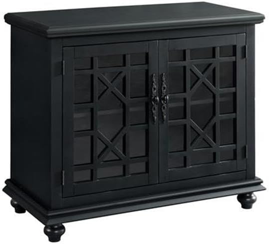 Martin Svensson Home Small Spaces TV Stand 2-Door Accent Cabinet, 38" W x 32" H, Antique Black