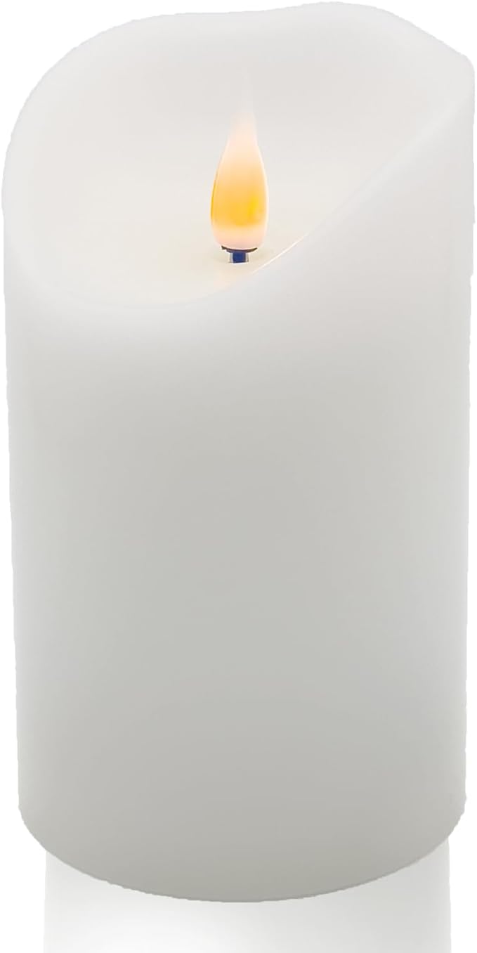 Flameless LED Candles (White, 5 Inch)
