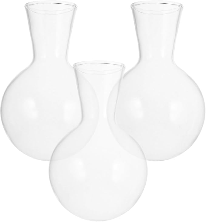 VOSAREA 3pcs Plant Propagation Station Vase Glass Plant Terrarium Hydroponic Vase Air Planter Bulb Succulent Pot Micro Landscape Vessel Desktop Decoration