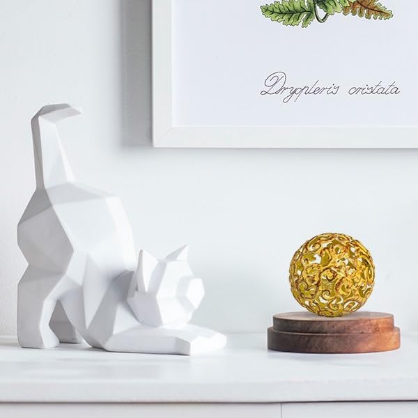 Everydecor Metal Decorative Sphere for Home Decor - Decorative Balls for Shelves, Centerpiece Bowls, Bookshelf - Decoration Orbs Accents for Living Room, Bedroom - Fancy Yellow Shelf Spheres