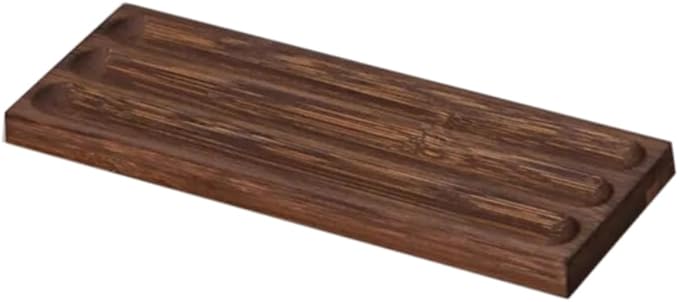 Pen holder Organizer of Office desks,Walnut Desk Pen Stand,Wave Pen Tray Accessory,Teacher Gifts,Suitable for School,Home,Desktop Office Art Accessories (Walnut, 3 Grid)