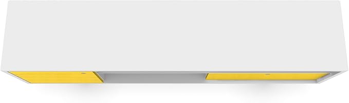 Manhattan Comfort Liberty Mid Century Modern TV Stand for Televisions up to 65 Inches, Bedroom and Living Room Entertainment Center with Storage, Shelves, and Cabinet, 71" Wide, White/Yellow