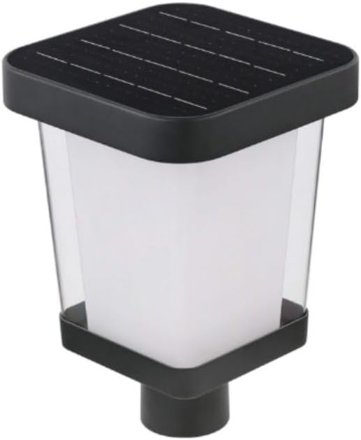Gama Sonic Halo Outdoor Solar Post Light – 300 Lumen Dual-Color LED Fixture for 3-Inch Poles, (315i90012)