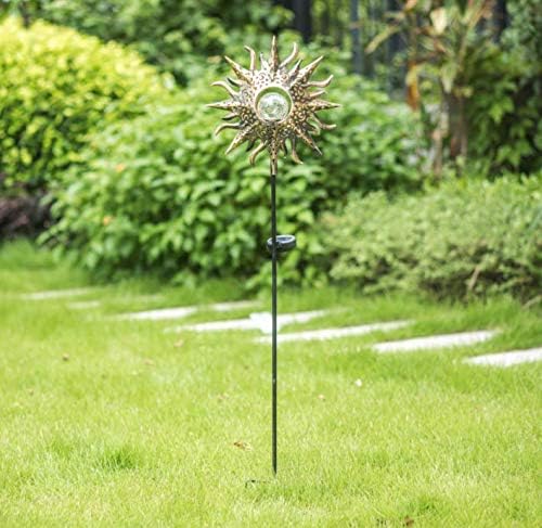 TAKE ME Sun Solar Lights Outdoor Waterproof Metal Garden Stakes for Patio Yard Walkway LawnPatio Mothers Day Gifts Mom Wife Grandma (Sun)