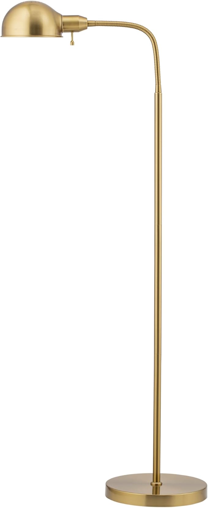 O'Bright Nova - Adjustable Floor Lamp with Flexible Gooseneck and Rotatable Shade, E26 Socket, 10-Inch Base - Ideal for Reading, Bedside, Living Room, Antique Brass