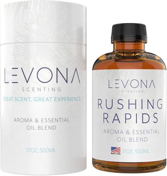 Levona Scent Essential Oils For Diffusers For Home: Hotel and Home Luxury Scents Oils For Diffuser - Rushing Rapids Scented Oil With Citrus Essential Oils And A Touch Of Vanilla Fragrance Oil - 500 Ml