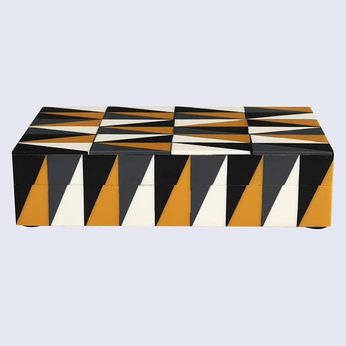 Handicrafts Home Handmade Puzzle Collection Decorative Jewelry Box Organizer – Keepsakes, Trinkets, and Home Decor – Antique Coffee Table Storage, Memory Box, Farmhouse Style Decor Guild, 8x5x2