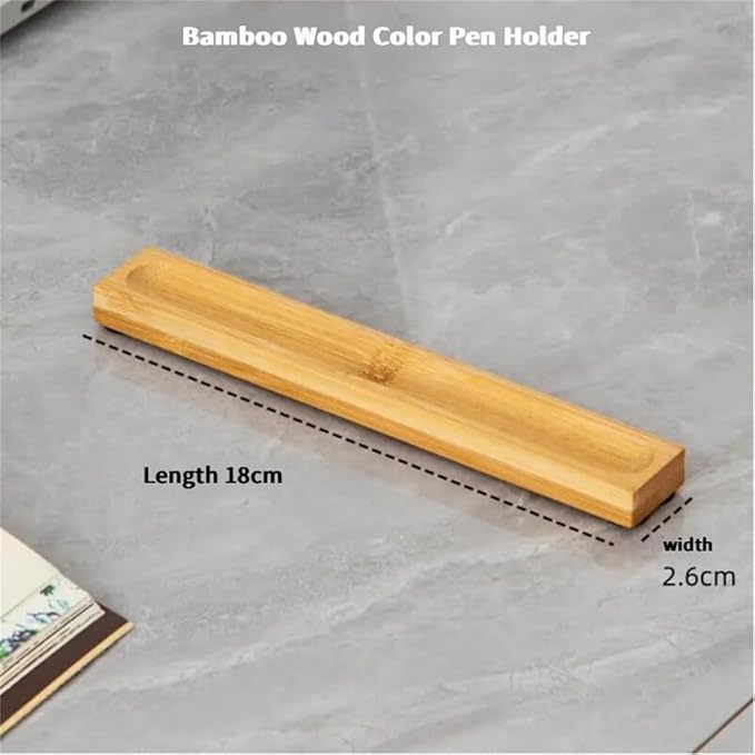 Pen holder Organizer of Office desks,Walnut Desk Pen Stand,Wave Pen Tray Office Accessory,Teacher Gifts,Suitable for School,Home,Office Desktop Office Art Accessories (Log, 1 Grid)