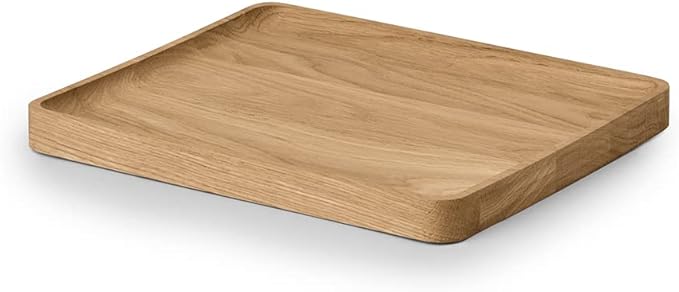 Oakywood Handcrafted wooden Catchall tray - Wooden desk organiser - Made in the EU - Natural wood desktop storage - Customizable in 3 Sizes - Natural Oak - 24x20 cm (9.4"x7.9")