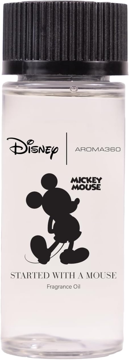 Aroma360 | Disney Mickey & Friends - Started with A Mouse Fragrance Oil | Luxury Essential Oil Diffuser | Aromatherapy Scent Diffuser Oil | Lemon, Bergamot and Ocean 1.7 fl oz, 50 mL