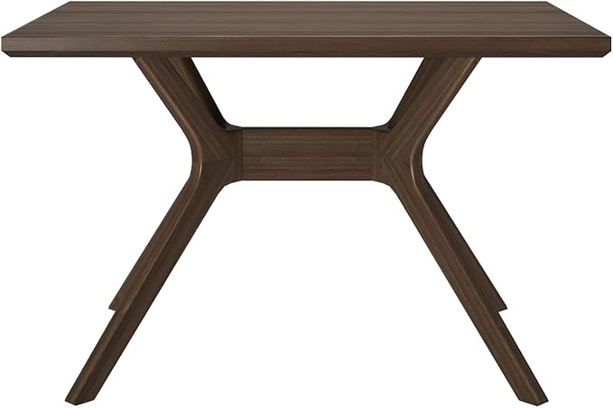 Plank+Beam Verso Rectangular Dining Table, 48 Inch Solid Wood Kitchen & Dining Room Table, Minimalist Table for Dining Room, Modern Dinner Table, Walnut