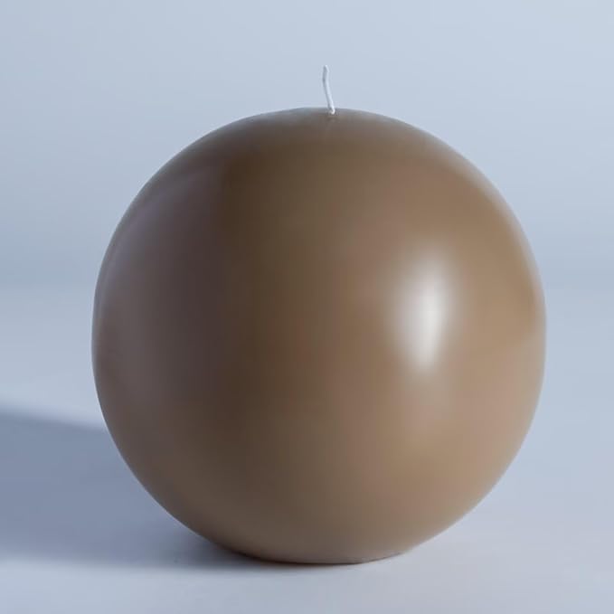 MOZEAL Hand-Poured, 6 Inch Lime Green Large Round Ball Candles - Elegant Lime Green Round Pillar Candles, Dripless, Unscented, Smokeless, Ideal for Spring Celebrations.