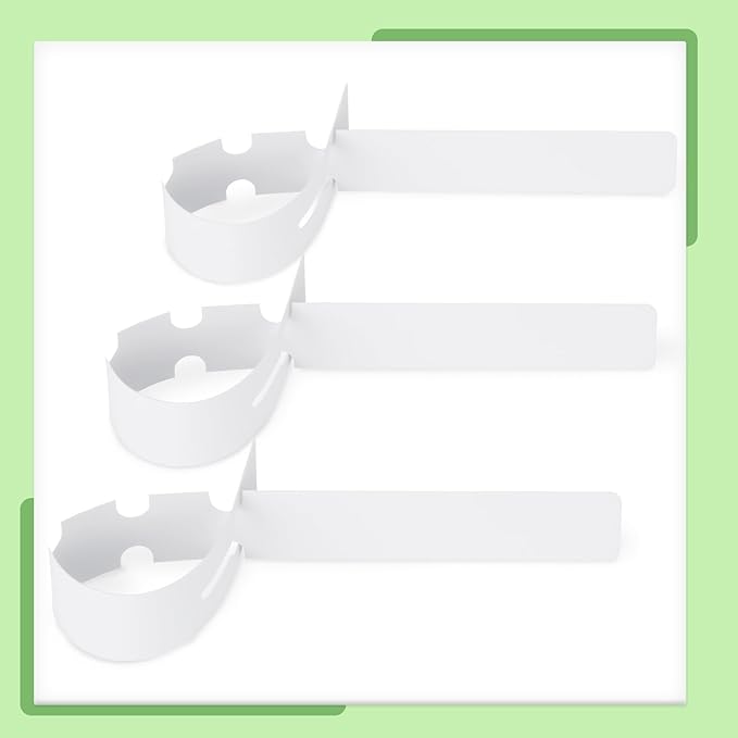 240Pcs Plant Tags, Tree Tags Plastic Wrap Around Hanging Plant Labels Adjustable Tree Markers Signs for Plant & Garden Nursery (White)