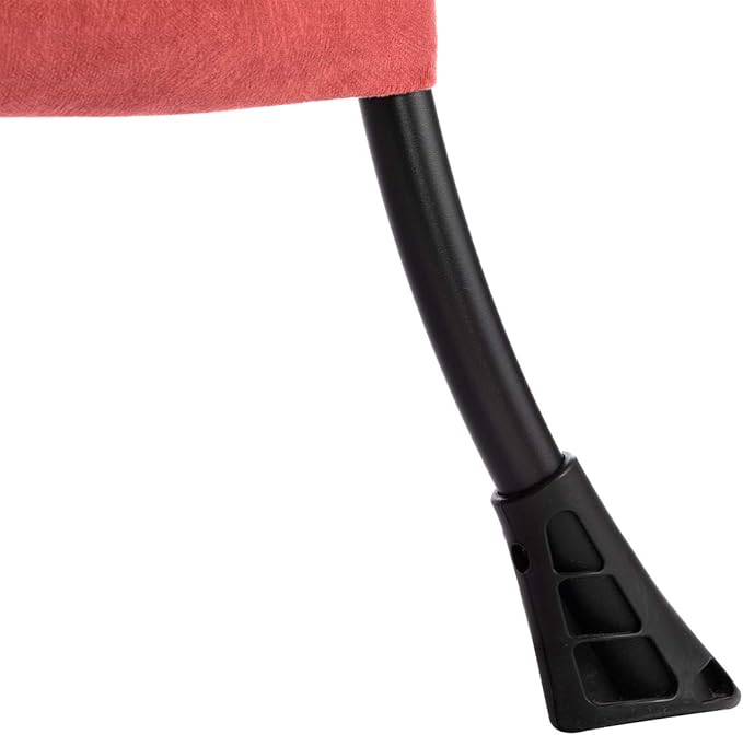 HollyHOME Oversized Brick Red Fabric Lounge Chair with Armrests and Steel Frame for Living Room