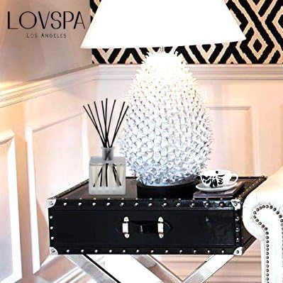 LOVSPA Reed Diffuser Set, English Pear & Bergamot Scented Oil Diffuser with Sticks, Home Fragrance Accessories for Bathroom Shelf Decor, Aroma Diffusers for Home or Office Desk, USA Made