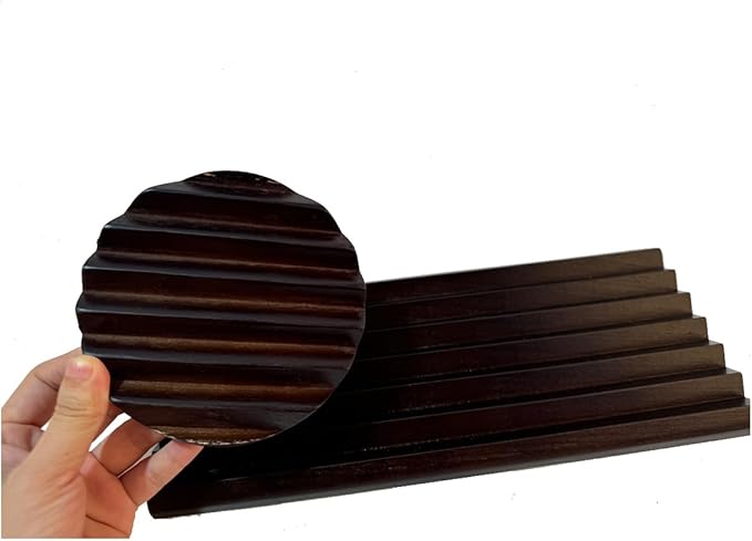 Pen Holder Wave Pen Tray Wooden Desk Organizer,Pencil Holder,Fountain Tray,Pencil Organizer for Desk (Walnut)