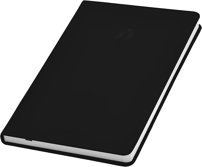 Nextnoid Lined Leather Journal for Men - 120 GSM Thick Paper - 160 Pages - A5 Hardcover Notebook for Work - Ideal for Writing, Journaling, and Note-Taking (Black)
