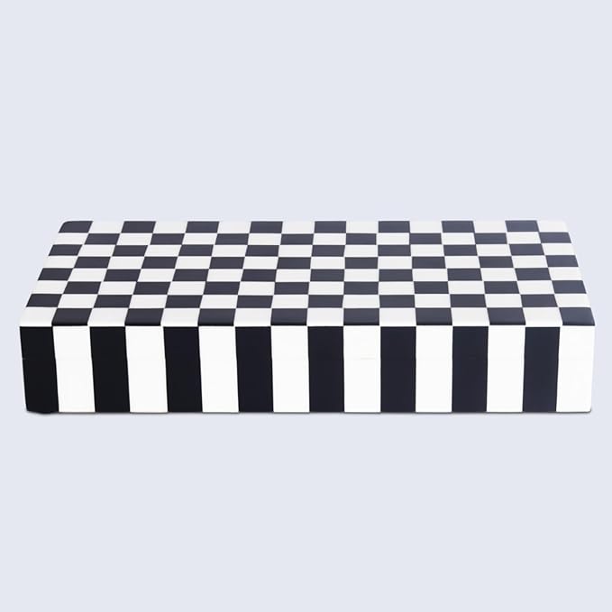 Handicrafts Home Handmade Puzzle Collection Decorative Jewelry Box Organizer – Keepsakes, Trinkets, and Home Decor – Antique Coffee Table Storage, Memory Box, Farmhouse Style Decor Check, 12x6x2