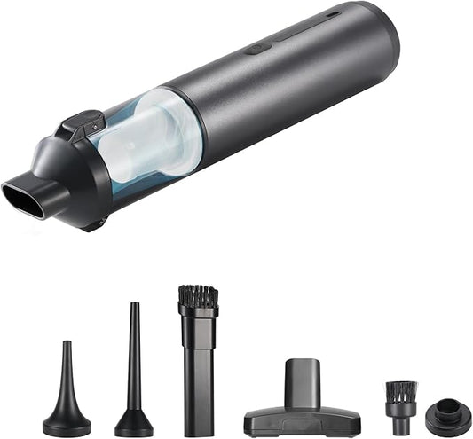 Mini Car Vacuum Cleaner, USB Charging, 4-in-1 Portable Handheld Cordless Vacuum Cleaner, 16,000pa Suction, 2 Suction Modes for Car, Home and Pet Hair