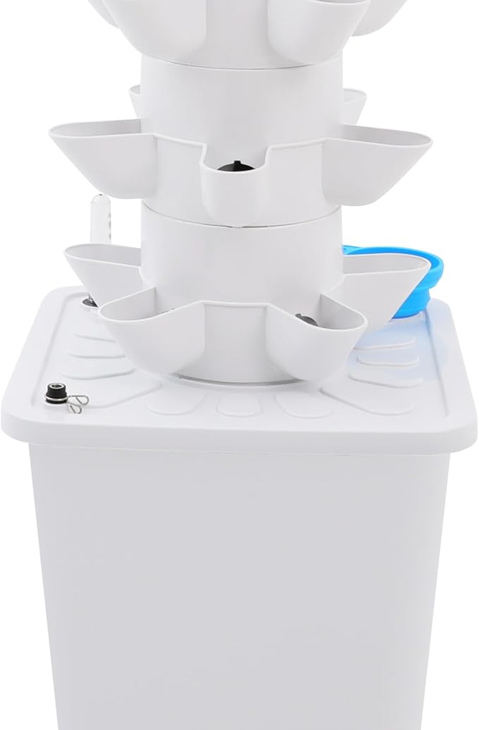 35 Hydroponics Growing System Kit 7 Layers Hydroponic Tower Indoor Outdoor Gardening System with 2.64gal Water Tank & Brushless Dc Pump Vertical Garden Planter Kits for Balcony, Corridor, Office