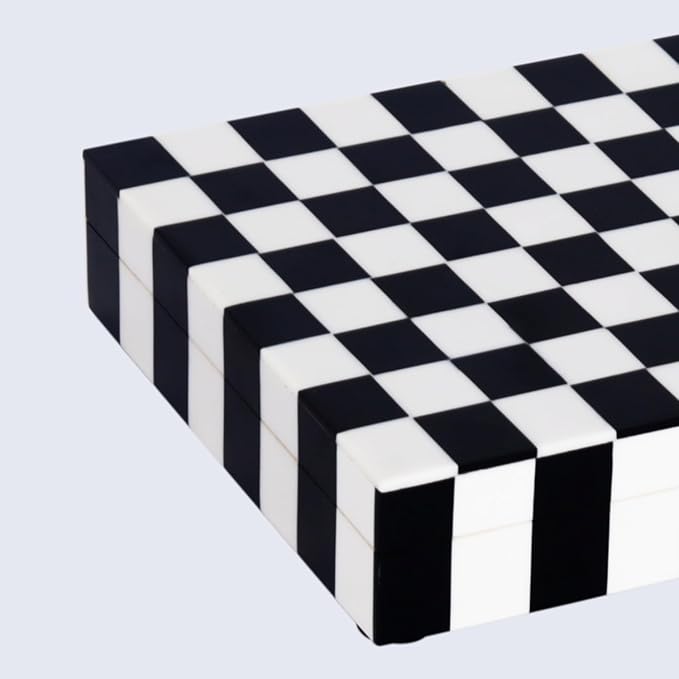 Handicrafts Home Handmade Puzzle Collection Decorative Jewelry Box Organizer – Keepsakes, Trinkets, and Home Decor – Antique Coffee Table Storage, Memory Box, Farmhouse Style Decor Check, 8x6x1.5