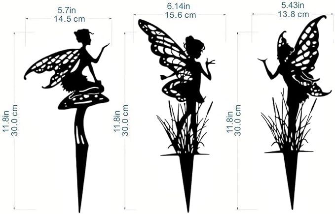 Garden Decoration 3-Piece Set, Garden Stakes, Suitable for courtyards, Flower pots, lawns, Flower Bed Decorations, and Gifts