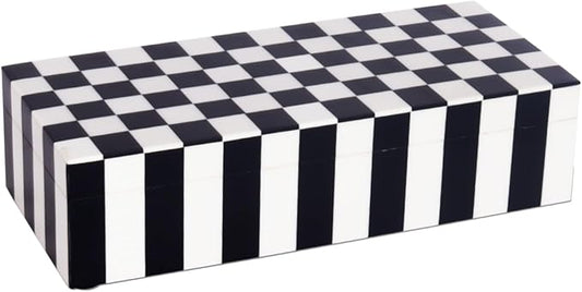 Handicrafts Home Handmade Puzzle Collection Decorative Jewelry Box Organizer – Keepsakes, Trinkets, and Home Decor – Antique Coffee Table Storage, Memory Box, Farmhouse Style Decor Check, 10x4.5x2.5