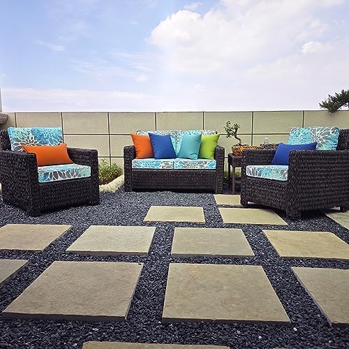 JMGBird Outdoor Pillows for Patio Furniture 18''x18'' Water Resistance Decorative Pillows Square Pillows with Inserts for Couch, Bed, Sofa, Bench, Chair
