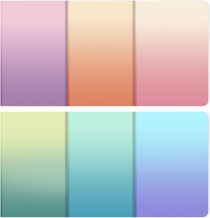 Ddaowanx Kraft Notebooks, Journals in Bulk, Lined Paper, 72 Pages, 36 Sheets, 80GSM, 8.3x5.5 Inch, A5 Size, Travel Writing Notebook for Office School Supplies (Lined-48pack, Gradient)