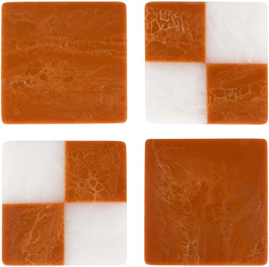 Folkulture Coasters Set of 4 | (4") Fall Coaster for Coffee Table | Handmade Coasters for Drinks | Cute Cup Coaster Waterproof for Bar Decor or Living Room Decor | Fall-Decor or Fall Table Decor