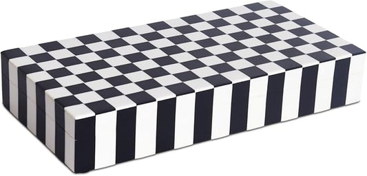 Handicrafts Home Handmade Puzzle Collection Decorative Jewelry Box Organizer – Keepsakes, Trinkets, and Home Decor – Antique Coffee Table Storage, Memory Box, Farmhouse Style Decor Check, 12x6x2